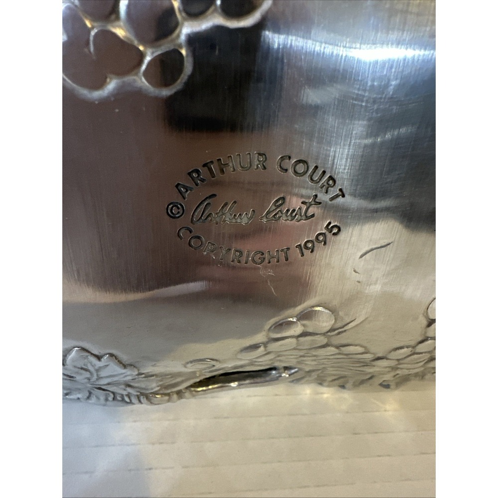Vintage Arthur Court Serving Tray Platter Grapes Oblong 19" x 5.5" 1995 - Picture 9 of 16